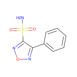 NS(=O)(=O)c1nonc1-c1ccccc1 ZINC000139090744