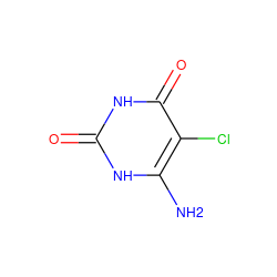 Nc1[nH]c(=O)[nH]c(=O)c1Cl ZINC000006239834