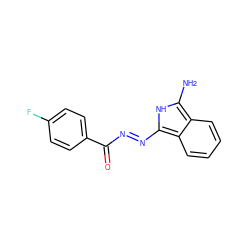 Nc1[nH]c(N=NC(=O)c2ccc(F)cc2)c2ccccc12 ZINC000253915730