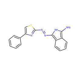 Nc1[nH]c(N=Nc2nc(-c3ccccc3)cs2)c2ccccc12 ZINC000253982838