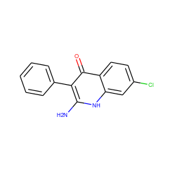 Nc1[nH]c2cc(Cl)ccc2c(=O)c1-c1ccccc1 ZINC000084596265