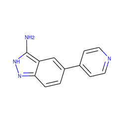 Nc1[nH]nc2ccc(-c3ccncc3)cc12 ZINC000040935362