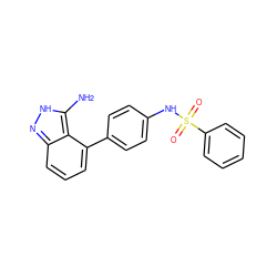 Nc1[nH]nc2cccc(-c3ccc(NS(=O)(=O)c4ccccc4)cc3)c12 ZINC000035324135