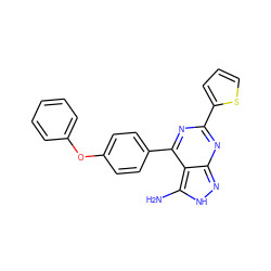 Nc1[nH]nc2nc(-c3cccs3)nc(-c3ccc(Oc4ccccc4)cc3)c12 ZINC000198288201