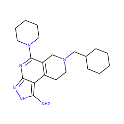 Nc1[nH]nc2nc(N3CCCCC3)c3c(c12)CCN(CC1CCCCC1)C3 ZINC000049110301