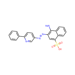 Nc1c(/N=N/c2ccc(-c3ccccc3)nc2)cc(S(=O)(=O)O)c2ccccc12 ZINC000201504203