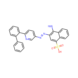 Nc1c(/N=N/c2ccc(-c3ccccc3-c3ccccc3)nc2)cc(S(=O)(=O)O)c2ccccc12 ZINC000223772604