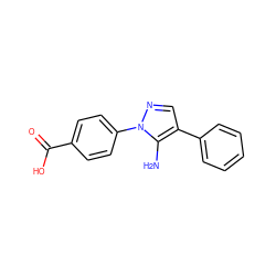 Nc1c(-c2ccccc2)cnn1-c1ccc(C(=O)O)cc1 ZINC000001126441