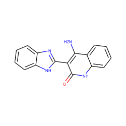 Nc1c(-c2nc3ccccc3[nH]2)c(=O)[nH]c2ccccc12 ZINC000034803962