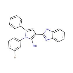 Nc1c(-c2nc3ccccc3[nH]2)cc(-c2ccccc2)n1-c1cccc(Br)c1 ZINC000101597468