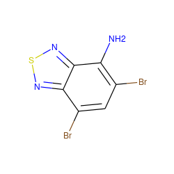 Nc1c(Br)cc(Br)c2nsnc12 ZINC000000247763