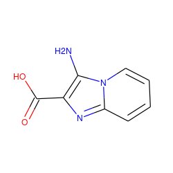 Nc1c(C(=O)O)nc2ccccn12 ZINC000074536861