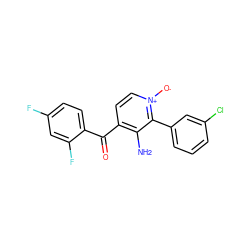 Nc1c(C(=O)c2ccc(F)cc2F)cc[n+]([O-])c1-c1cccc(Cl)c1 ZINC000042966181