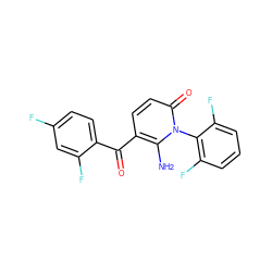 Nc1c(C(=O)c2ccc(F)cc2F)ccc(=O)n1-c1c(F)cccc1F ZINC000166504101