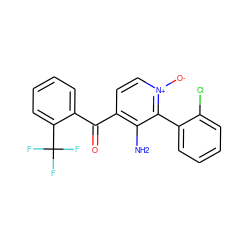 Nc1c(C(=O)c2ccccc2C(F)(F)F)cc[n+]([O-])c1-c1ccccc1Cl ZINC000043014352