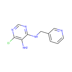 Nc1c(Cl)ncnc1NCc1cccnc1 ZINC000015906917