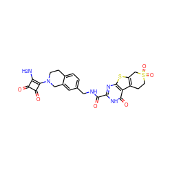 Nc1c(N2CCc3ccc(CNC(=O)c4nc5sc6c(c5c(=O)[nH]4)CCS(=O)(=O)C6)cc3C2)c(=O)c1=O ZINC000100416718