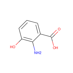 Nc1c(O)cccc1C(=O)O ZINC000000388292