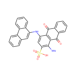 Nc1c(S(=O)(=O)O)cc(Nc2cc3ccccc3c3ccccc23)c2c1C(=O)c1ccccc1C2=O ZINC000045357340