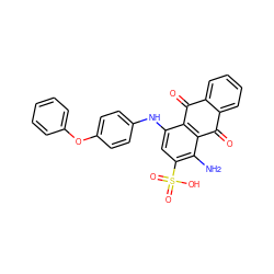 Nc1c(S(=O)(=O)O)cc(Nc2ccc(Oc3ccccc3)cc2)c2c1C(=O)c1ccccc1C2=O ZINC000045355160