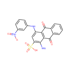 Nc1c(S(=O)(=O)O)cc(Nc2cccc([N+](=O)[O-])c2)c2c1C(=O)c1ccccc1C2=O ZINC000029130780