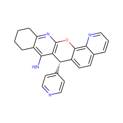 Nc1c2c(nc3c1[C@@H](c1ccncc1)c1ccc4cccnc4c1O3)CCCC2 ZINC001772576963