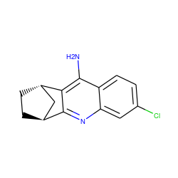 Nc1c2c(nc3cc(Cl)ccc13)[C@H]1CC[C@H]2C1 ZINC000101239469