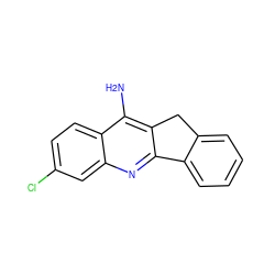 Nc1c2c(nc3cc(Cl)ccc13)-c1ccccc1C2 ZINC000013808511