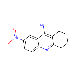 Nc1c2c(nc3ccc([N+](=O)[O-])cc13)CCCC2 ZINC000013808483