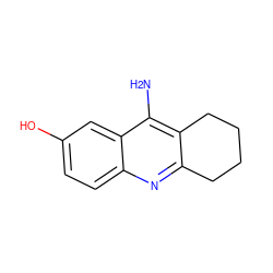 Nc1c2c(nc3ccc(O)cc13)CCCC2 ZINC000028397705