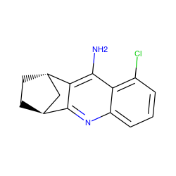 Nc1c2c(nc3cccc(Cl)c13)[C@H]1CC[C@H]2C1 ZINC000101239485