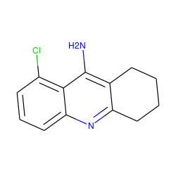 Nc1c2c(nc3cccc(Cl)c13)CCCC2 ZINC000027416388