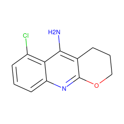 Nc1c2c(nc3cccc(Cl)c13)OCCC2 ZINC000027416383