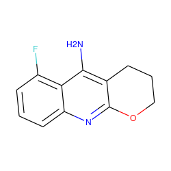 Nc1c2c(nc3cccc(F)c13)OCCC2 ZINC000000110013