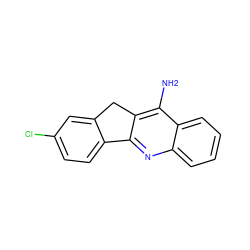 Nc1c2c(nc3ccccc13)-c1ccc(Cl)cc1C2 ZINC000013808527