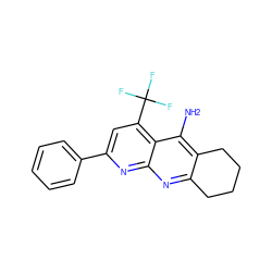 Nc1c2c(nc3nc(-c4ccccc4)cc(C(F)(F)F)c13)CCCC2 ZINC000103202080