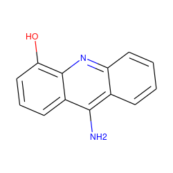 Nc1c2ccccc2nc2c(O)cccc12 ZINC000036386994