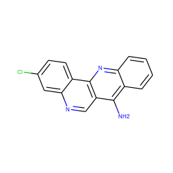 Nc1c2ccccc2nc2c1cnc1cc(Cl)ccc12 ZINC000013766025