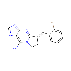 Nc1c2ncnc-2nc2n1CC/C2=C\c1ccccc1Br ZINC000101117997