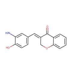 Nc1cc(/C=C2\COc3ccccc3C2=O)ccc1O ZINC000071297118