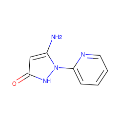 Nc1cc(=O)[nH]n1-c1ccccn1 ZINC000005940839