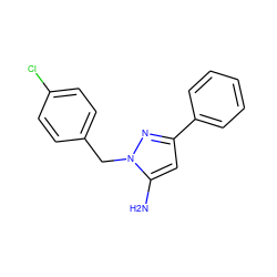 Nc1cc(-c2ccccc2)nn1Cc1ccc(Cl)cc1 ZINC000000326925