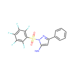 Nc1cc(-c2ccccc2)nn1S(=O)(=O)c1c(F)c(F)c(F)c(F)c1F ZINC000004961230