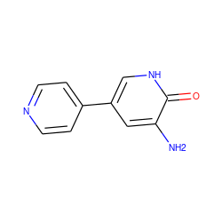 Nc1cc(-c2ccncc2)c[nH]c1=O ZINC000008673078