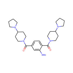 Nc1cc(C(=O)N2CCC(N3CCCC3)CC2)ccc1C(=O)N1CCC(N2CCCC2)CC1 ZINC000096284328