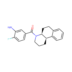 Nc1cc(C(=O)N2CCC[C@@H]3c4ccccc4CC[C@@H]32)ccc1F ZINC000096169306