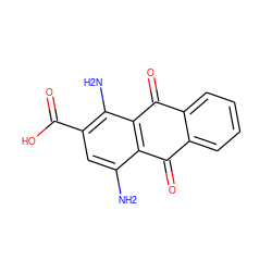 Nc1cc(C(=O)O)c(N)c2c1C(=O)c1ccccc1C2=O ZINC000005071629