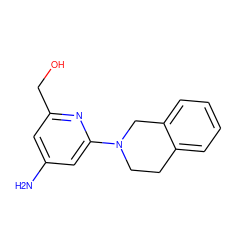 Nc1cc(CO)nc(N2CCc3ccccc3C2)c1 ZINC000013488070