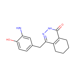 Nc1cc(Cc2n[nH]c(=O)c3c2CCCC3)ccc1O ZINC000168452748