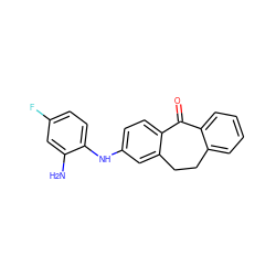 Nc1cc(F)ccc1Nc1ccc2c(c1)CCc1ccccc1C2=O ZINC000040899960